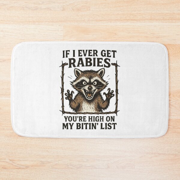 Item preview, Crazy Raccoon Funny Rabies Biting Design designed and sold by JerdbordinShop.
