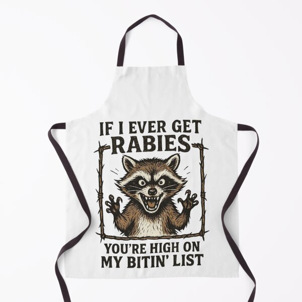 Item preview, Crazy Raccoon Funny Rabies Biting Design designed and sold by JerdbordinShop.