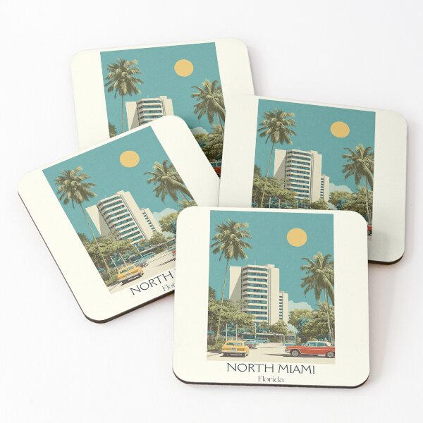 Item preview, North Miami Florida Retro Travel Poster | SoFlo City Art designed and sold by TuncGK.