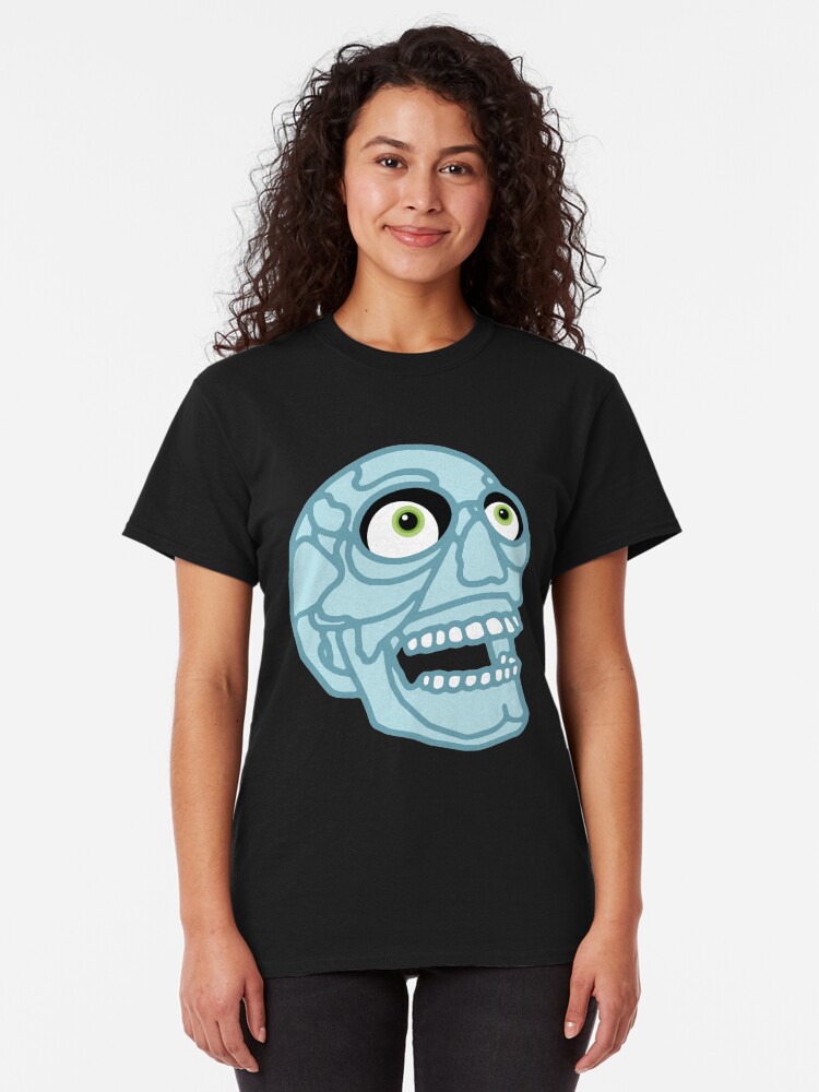 Alternate view of Skull (blue) Classic T-Shirt