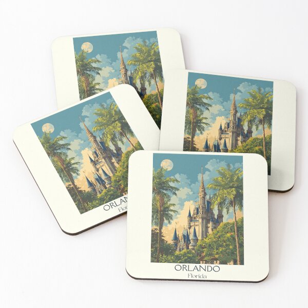 Item preview, Orlando Florida Vintage Travel Poster | Theme Park Magic designed and sold by TuncGK.
