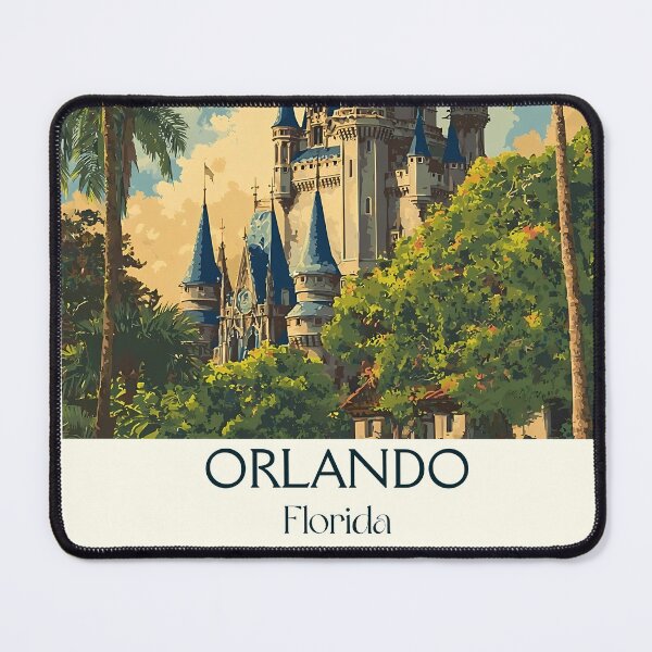 Item preview, Orlando Florida Vintage Travel Poster | Theme Park Magic designed and sold by TuncGK.