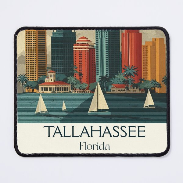Item preview, Tallahassee Florida Vintage Travel Poster | State Capital Art designed and sold by TuncGK.