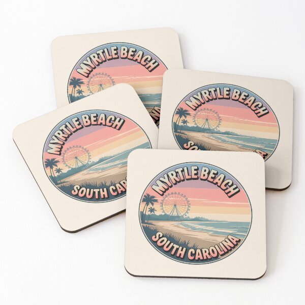 Item preview, Retro Sunset Myrtle Beach South Carolina Sticker designed and sold by Horizon Tales.