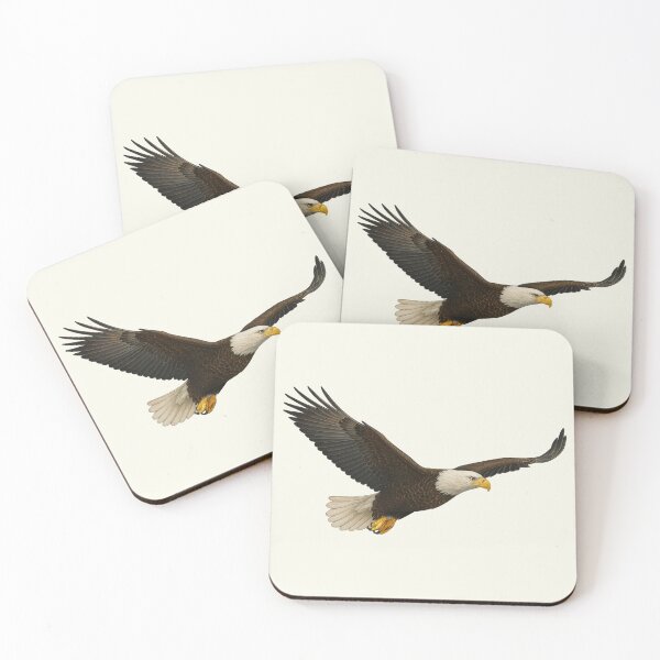 Item preview, Bald Eagle in Flight Illustration Style Artwork designed and sold by kakarikihill.