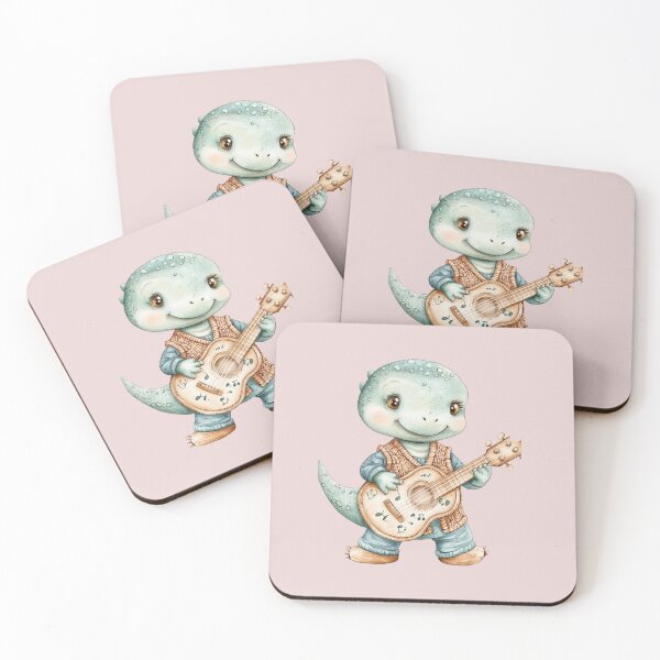 Item preview, Cute Dinosaur Playing Guitar designed and sold by Jonaree Art Design.