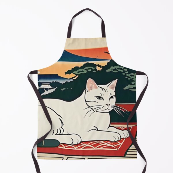 Item preview, Fuji View Cat – Tranquil Feline in a Traditional Japanese Setting designed and sold by LEO'S CREATURE れおずくりーちゃー.