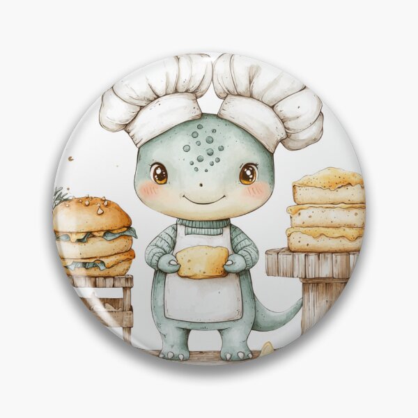 Item preview,  Cute Dinosaur Chef  designed and sold by Jonaree Art Design.