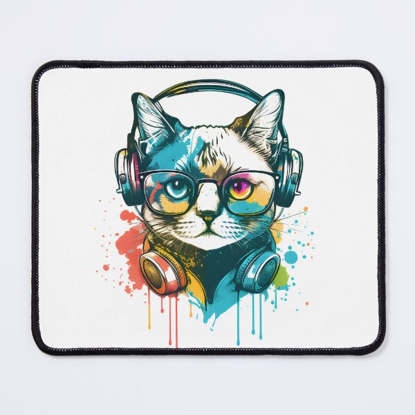 Item preview, DJ Cat T-Shirt – Cool Music-Loving Kitty Design for Party Vibes designed and sold by Bigohobi.
