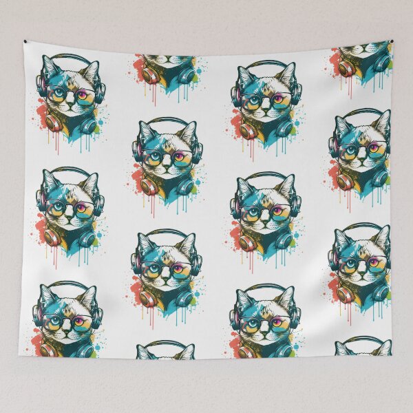 Item preview,  DJ Cat T-Shirt – Cool Music-Loving Kitty Design for Party Vibes designed and sold by Bigohobi.