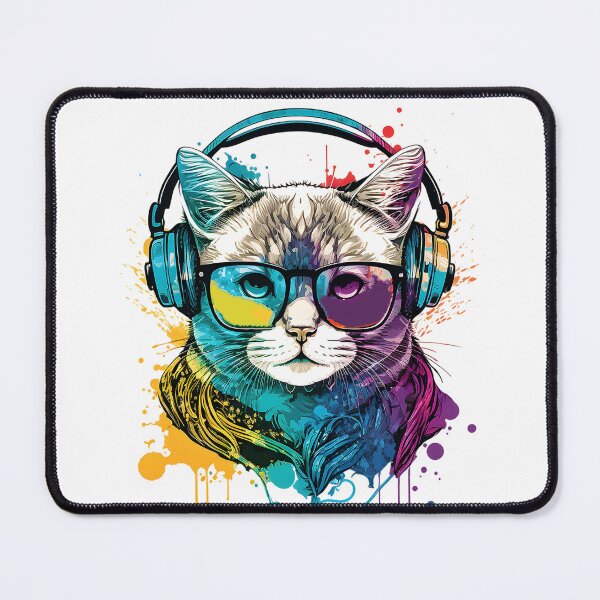 Item preview, DJ Cat T-Shirt – Cool Music-Loving Kitty Design for Party Vibes designed and sold by Bigohobi.