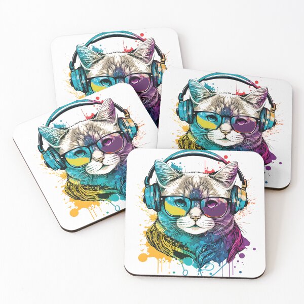 Item preview,  DJ Cat T-Shirt – Cool Music-Loving Kitty Design for Party Vibes designed and sold by Bigohobi.