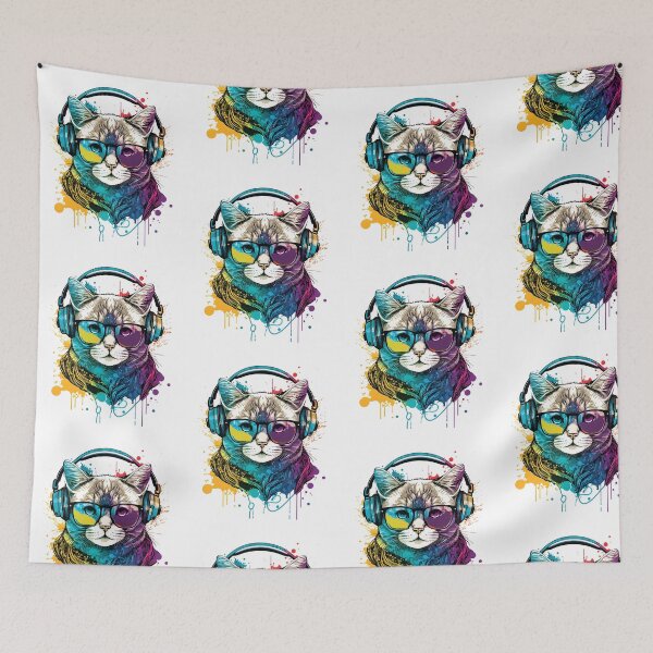 Item preview,  DJ Cat T-Shirt – Cool Music-Loving Kitty Design for Party Vibes designed and sold by Bigohobi.