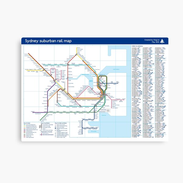 Item preview, Sydney Rail Network - Tube Map style designed and sold by CrossingLights.