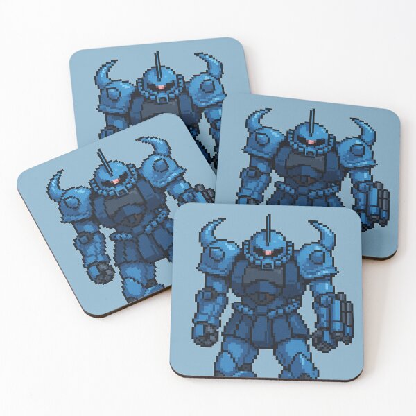 Item preview, Gouf Custom Pixel Art Retro Mecha Warrior designed and sold by Snapnfit.