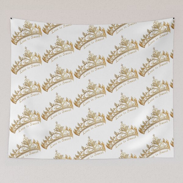 Item preview, A beautiful gold tiara with the words " Love is sweet" designed and sold by Merrylands Artshop.