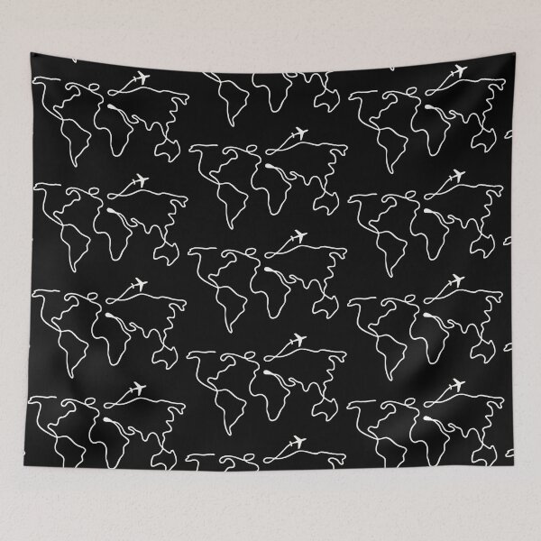 Item preview,  World Map Silhouette T-Shirt – Minimalist Global Outline Design designed and sold by Bigohobi.