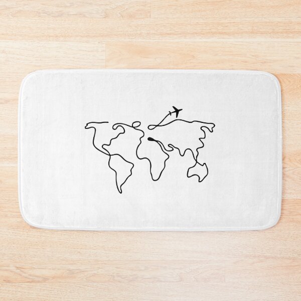 Item preview,  World Map Silhouette T-Shirt – Minimalist Global Outline Design designed and sold by Bigohobi.