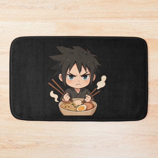 Item preview, Riku the Ramen Rebel – Angry Chibi Anime Boy Guarding Ramen Bowl designed and sold by ColorSplash123.