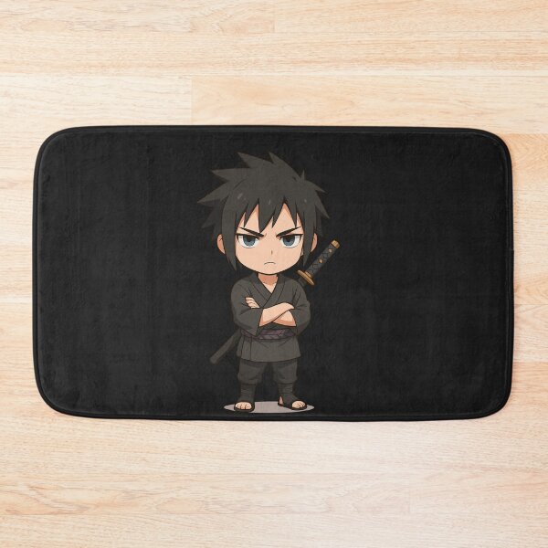 Item preview, Aki the Silent Swordsman – Chibi Anime Boy with Katana and Serious Look designed and sold by ColorSplash123.