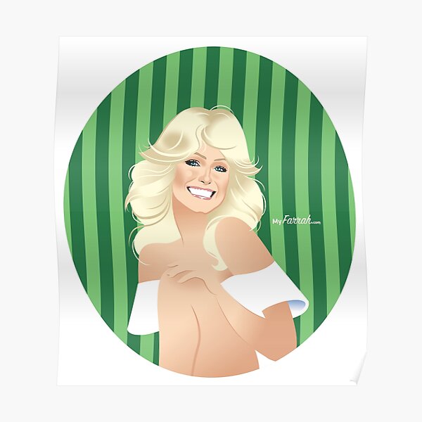 Farrah Green Striped Circle Poster
