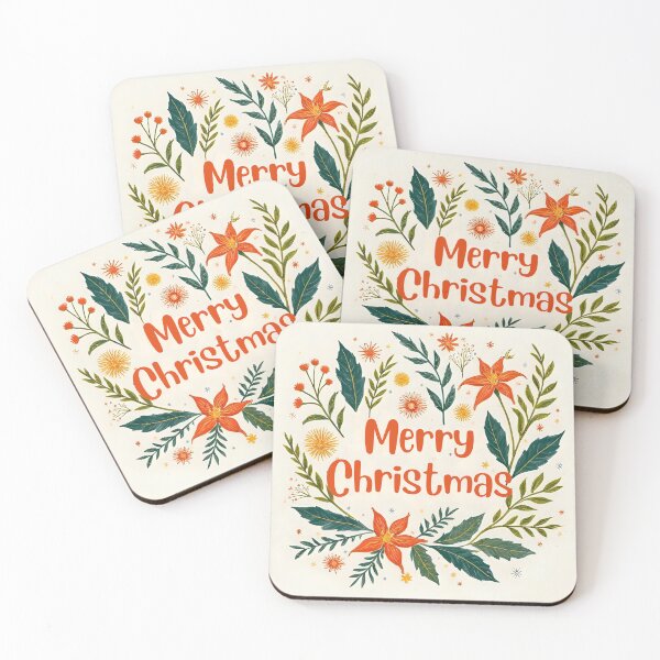 Item preview, Orange & Evergreen Merry Christmas designed and sold by WitInNuKicks.