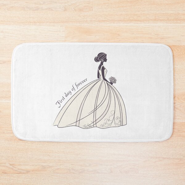 Item preview, A beautiful bride with the words " First day of forever" designed and sold by Merrylands Artshop.