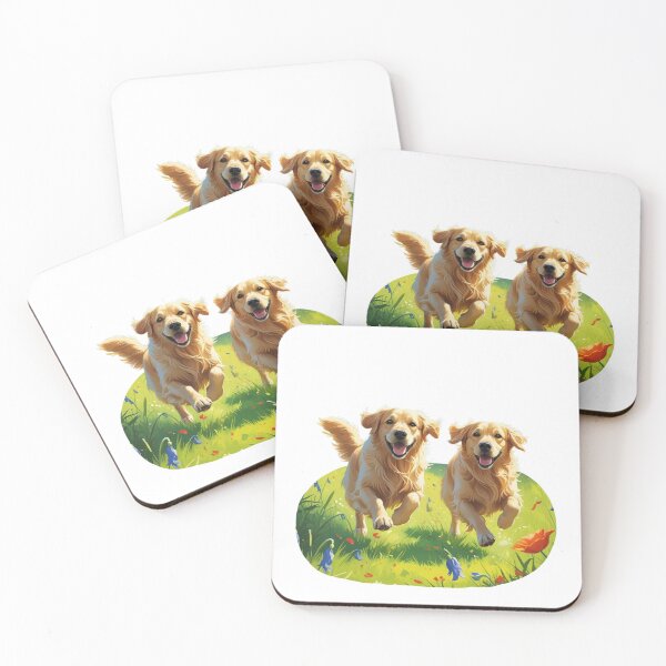 Item preview, Butterfly Chase – Playful Dogs in Meadow designed and sold by smitke.
