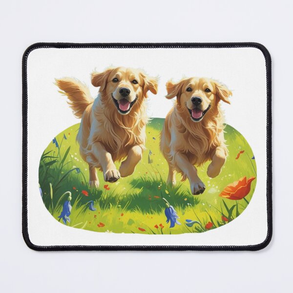 Item preview, Butterfly Chase – Playful Dogs in Meadow designed and sold by smitke.
