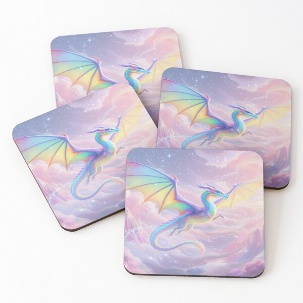 Item preview, Dreamy Pastel Sky Rainbow-Scaled Dragon  designed and sold by Emmachenn / WineDronk Shop.
