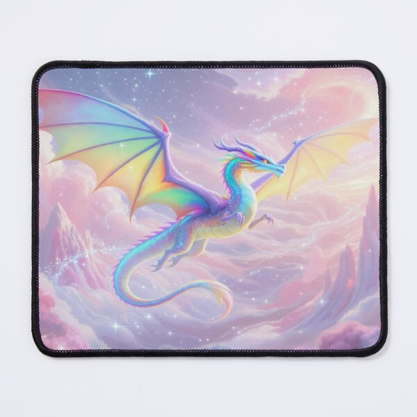 Item preview, Dreamy Pastel Sky Rainbow-Scaled Dragon designed and sold by Emmachenn / WineDronk Shop.