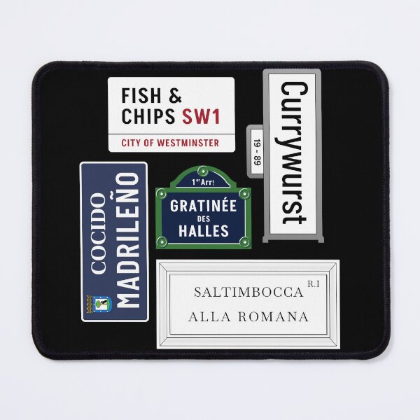Item preview, European capitals typical food designed and sold by PuzzlingStuff.