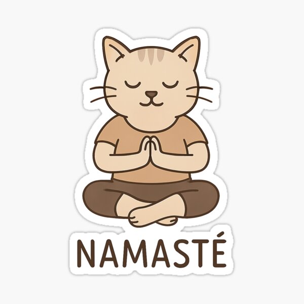 Item preview, Namaste Yoga Cat in Activewear designed and sold by MindspacePrints.