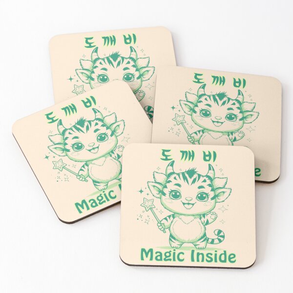 Item preview, Magical Kawaii Dokkaebi – Cute Korean Goblin with Star Wand designed and sold by emilykang.