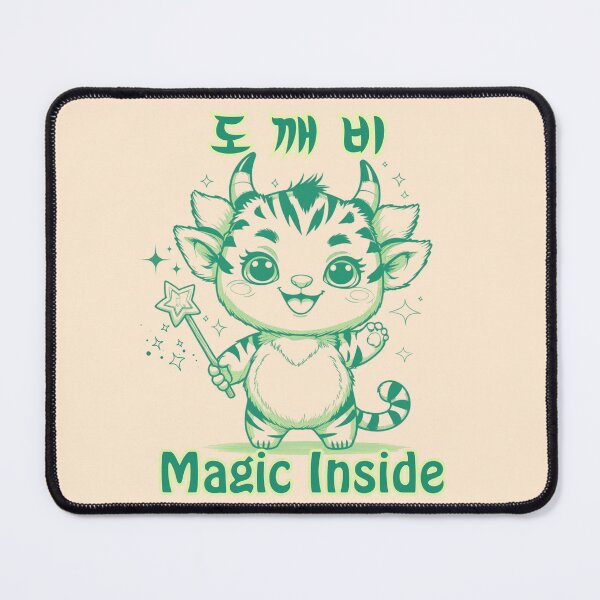 Item preview, Magical Kawaii Dokkaebi – Cute Korean Goblin with Star Wand designed and sold by emilykang.