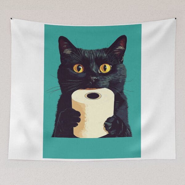 Item preview, Paper toilet cat designed and sold by Silverluuna.