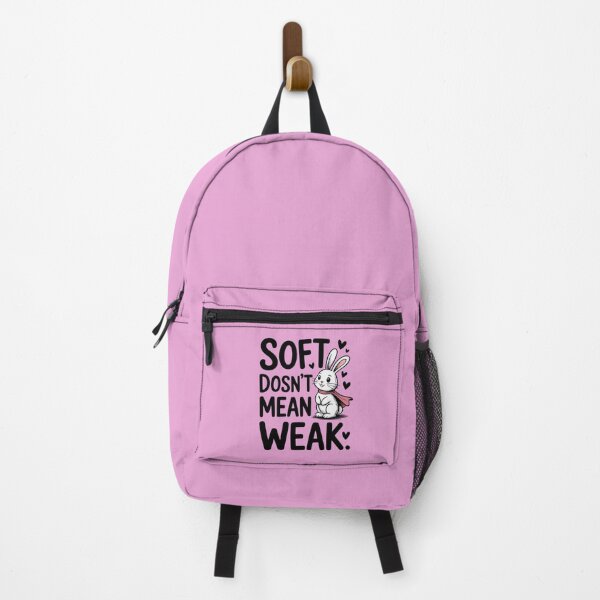 Item preview, Soft Doesn’t Mean Weak Bunny designed and sold by EasyTees4u.