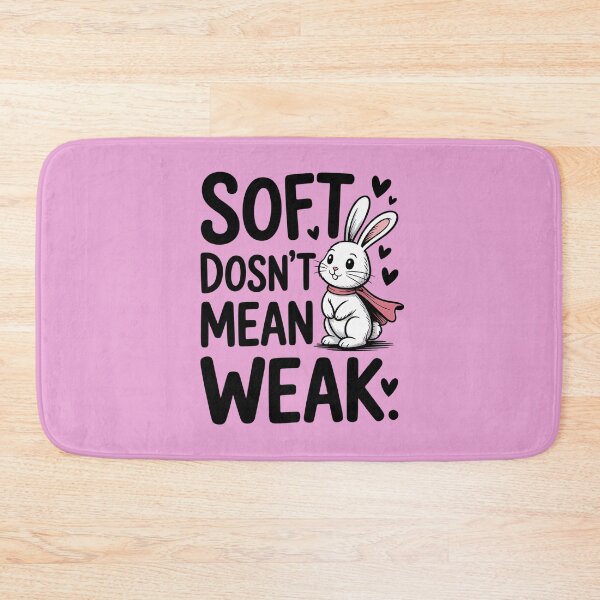 Item preview, Soft Doesn’t Mean Weak Bunny designed and sold by EasyTees4u.