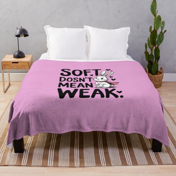 Item preview, Soft Doesn’t Mean Weak Bunny designed and sold by EasyTees4u.