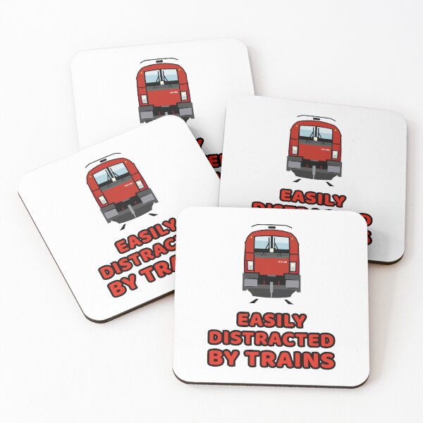 Item preview, Easily distracted by trains; Easily distracted by trains designed and sold by WurmWeb.DesignShop.