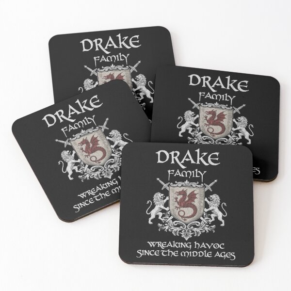 Item preview, Drake Family Crest – Medieval Heritage Emblem for Ancestry Lovers & Vintage Style Fans designed and sold by 9X FR.