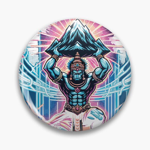 Item preview, Yoga merch with psychedelic  hindu Indian lord  Hanuman version 69 Speacial design 55 designed and sold by mndesignworx.