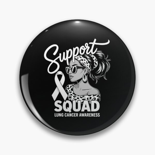 Artikelvorschau, Schwarze Frauen unterstützen Squad Lungenkrebs-Bewusstseins-weißes Band entworfen und verkauft von CookWorldLaughs.