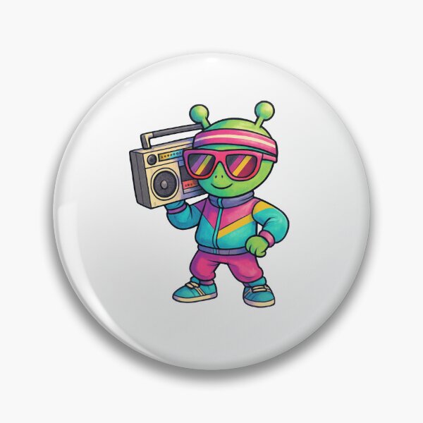 Item preview, Music On- Problems OFF- Cute Alien illustration  designed and sold by FilMate.