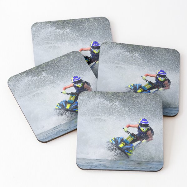 Item preview,   Jet Ski racer cornering at speed creating at lot of spray designed and sold by Umdash919.