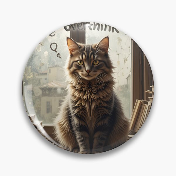 Item preview, This Is Literally Me: Cat Perfectly Captures the Ultimate Overthinker Vibe! designed and sold by BloombyInk.