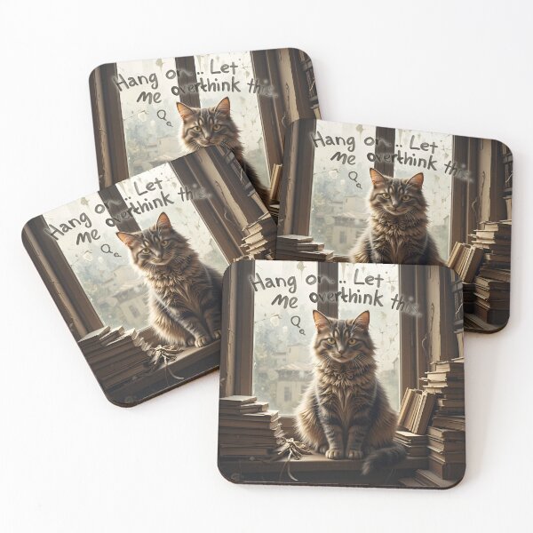 Item preview, This Is Literally Me: Cat Perfectly Captures the Ultimate Overthinker Vibe! designed and sold by BloombyInk.