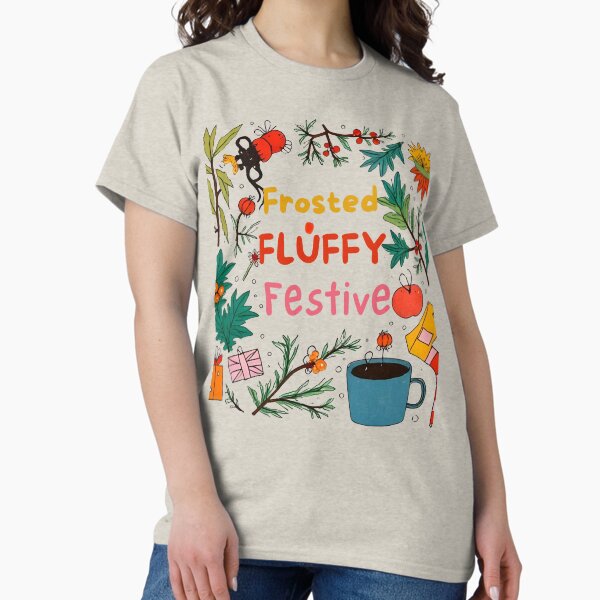 Item preview, Frosted fluffy Festive Merry Christmas designed and sold by WitInNuKicks.
