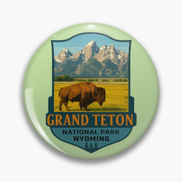 Item preview, Grand Teton National Park Retro Mountain Sticker designed and sold by Ismeal Von.