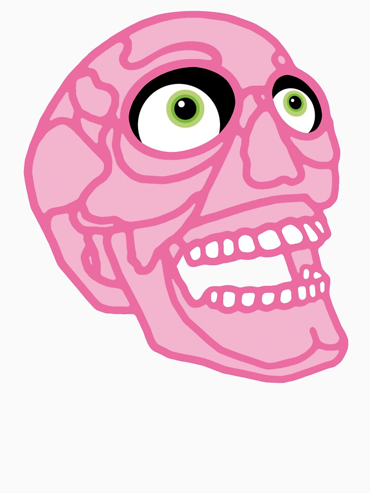 Skull (pink) by tierneyart